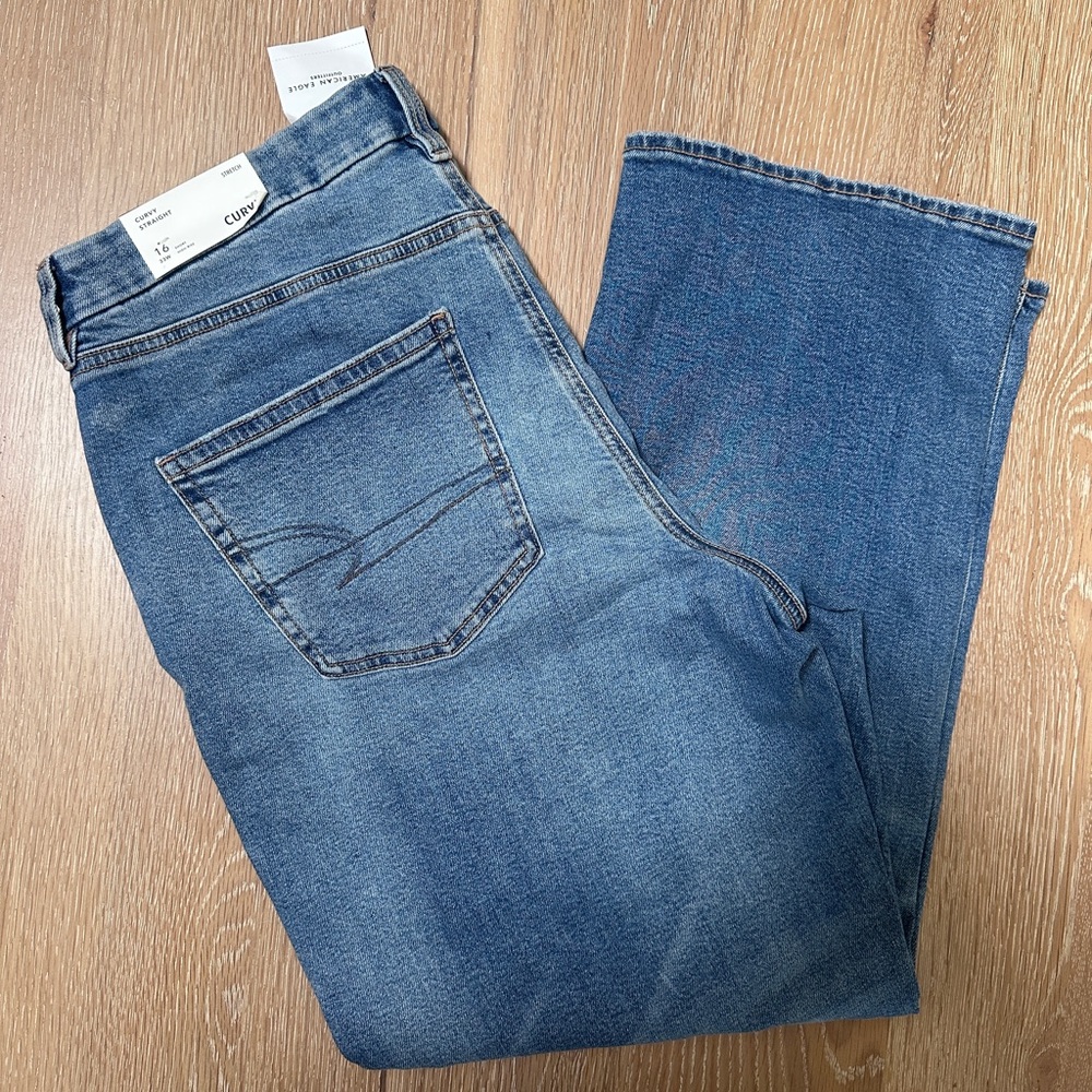 AE Stretch Straight Ripped Jeans - Picture 8 of 8